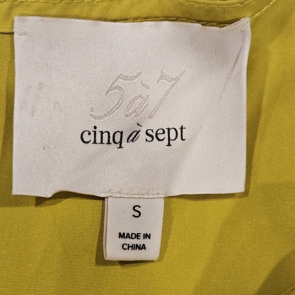 Cinq À Sept SZ S Jackie Puffy Sleeve Ruffle Trim Loose Fit Regencycore Blouse - Picture 4 of 12